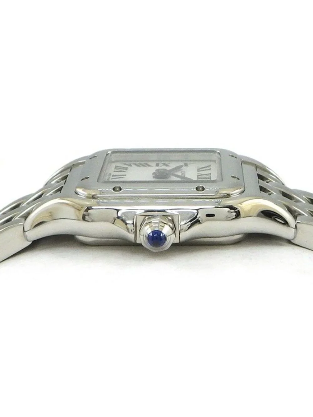 Cartier Watch Panthere Mini Square Silver Dial Roman Index SS Quartz Analog